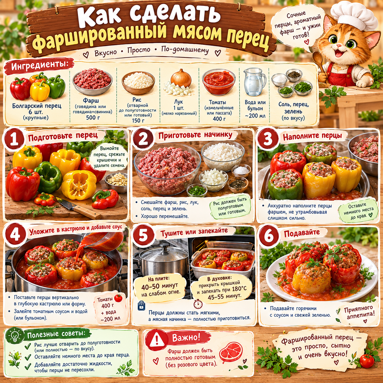 фаршированный мясом перец
