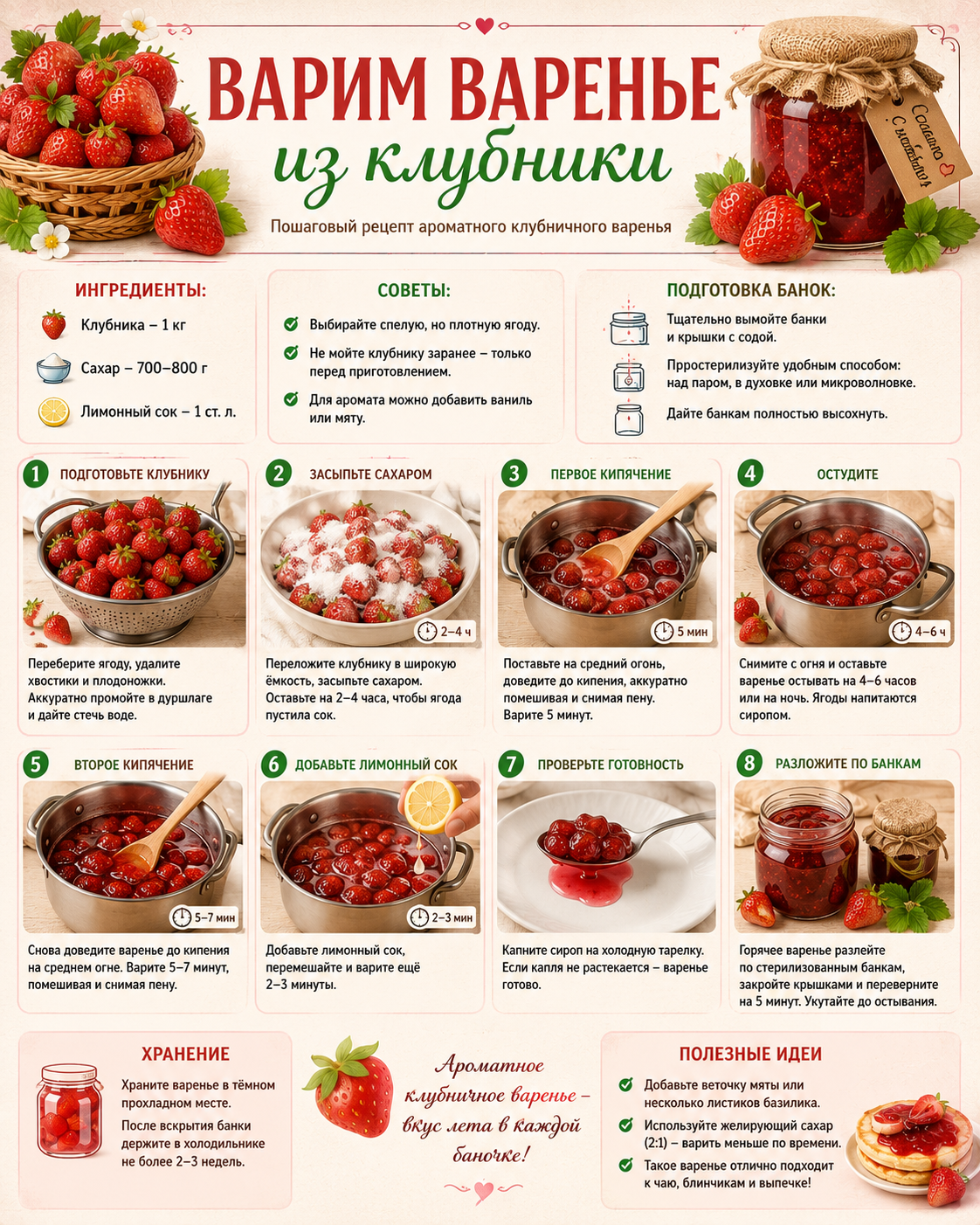 Варим варенье из клубники