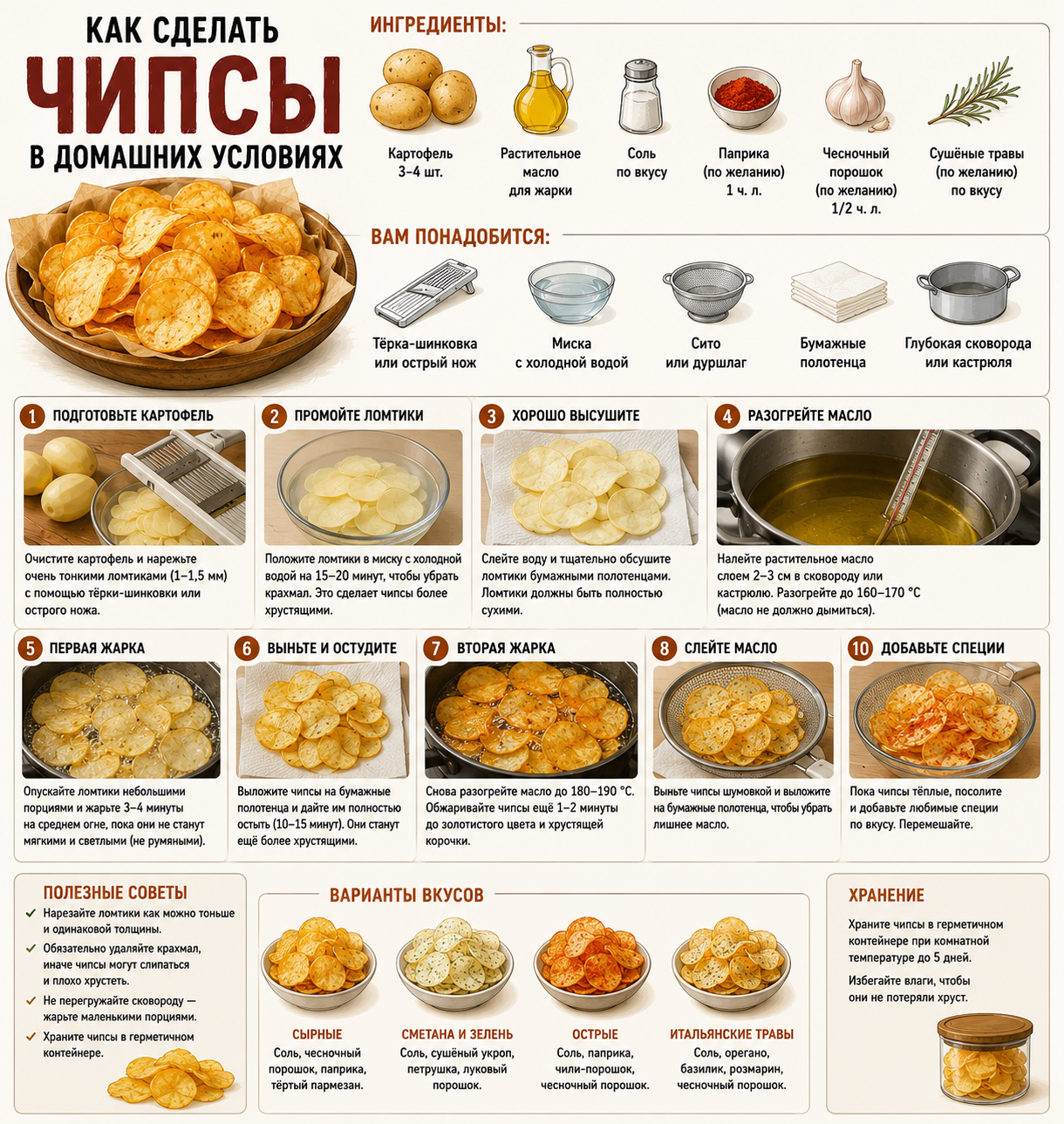 Как сделать чипсы из картошки